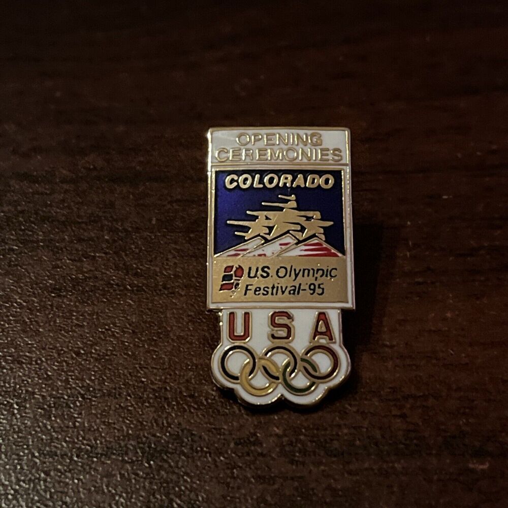 1995 U.S. Olympic Festival‎ Colorado Opening Ceremonies Team USA Lapel Hat Pin